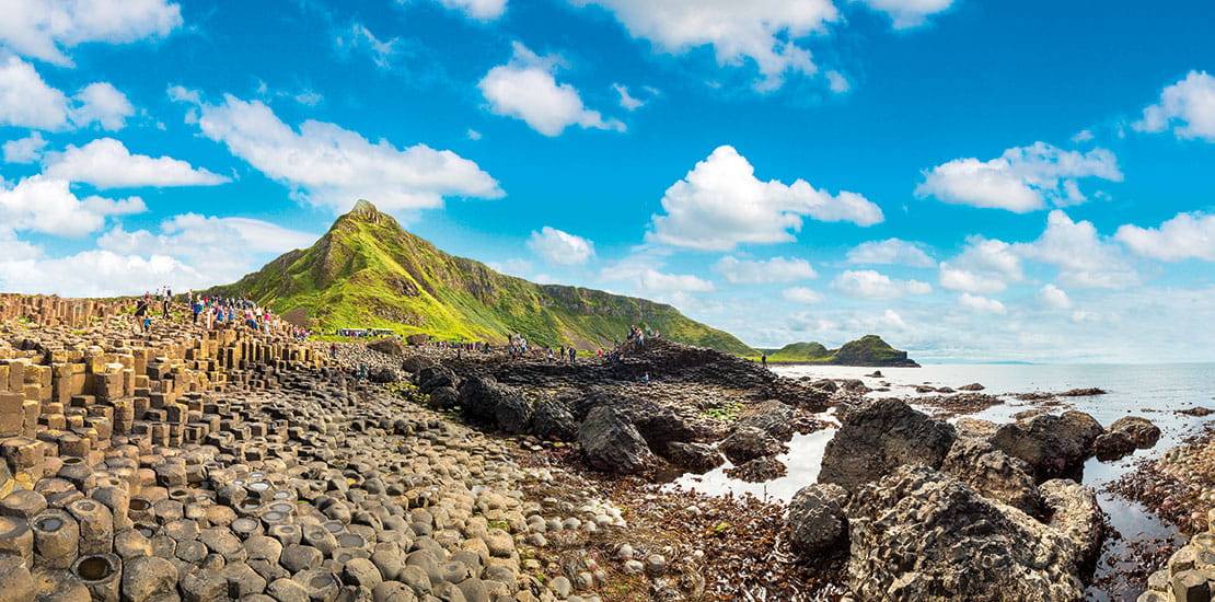 Giant's Causeway on the coast of Northern Ireland